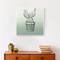 Green Single Potted Cactus 16" x 16" Canvas Wall Art